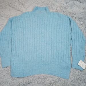 Jessica Simpson Sweater Womens M Blue Soft‎ Cozy Comfy Oversized Casual